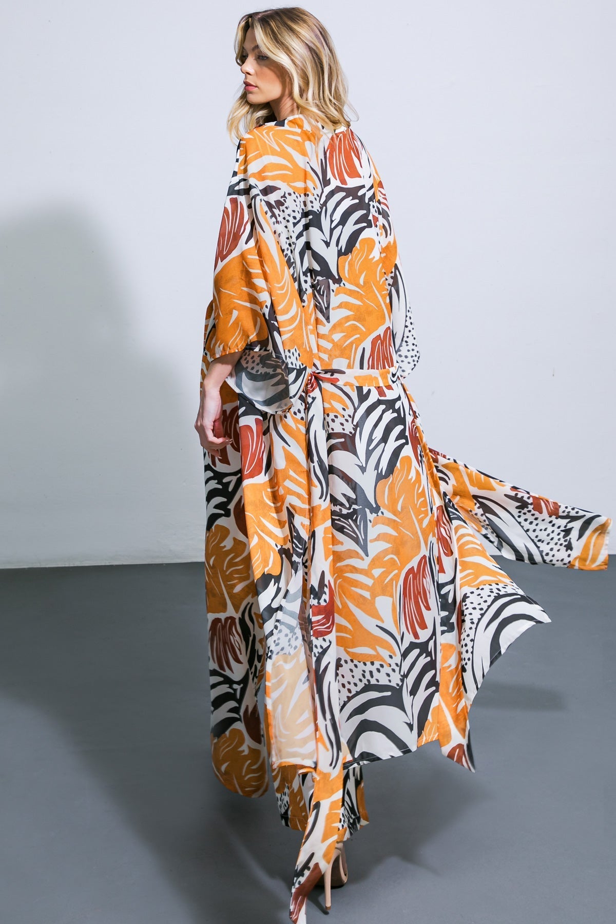 WHERE THE WIND WOVEN MIDI KIMONO Flying Tomato